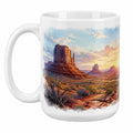Weißer Kaffeebecher mit Landschaftsmotiv 350ml