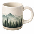 Keramiktasse mit Bergmotiv 350ml Grün
