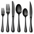 6-teiliges Schwarzes Besteckset für Esszimmer