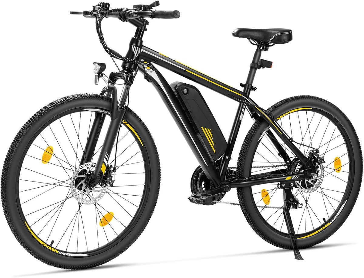 Touroll U1 E-Bike, 250 W, 36 V, 13 Ah, verstellbar, Schwarz/Gelb