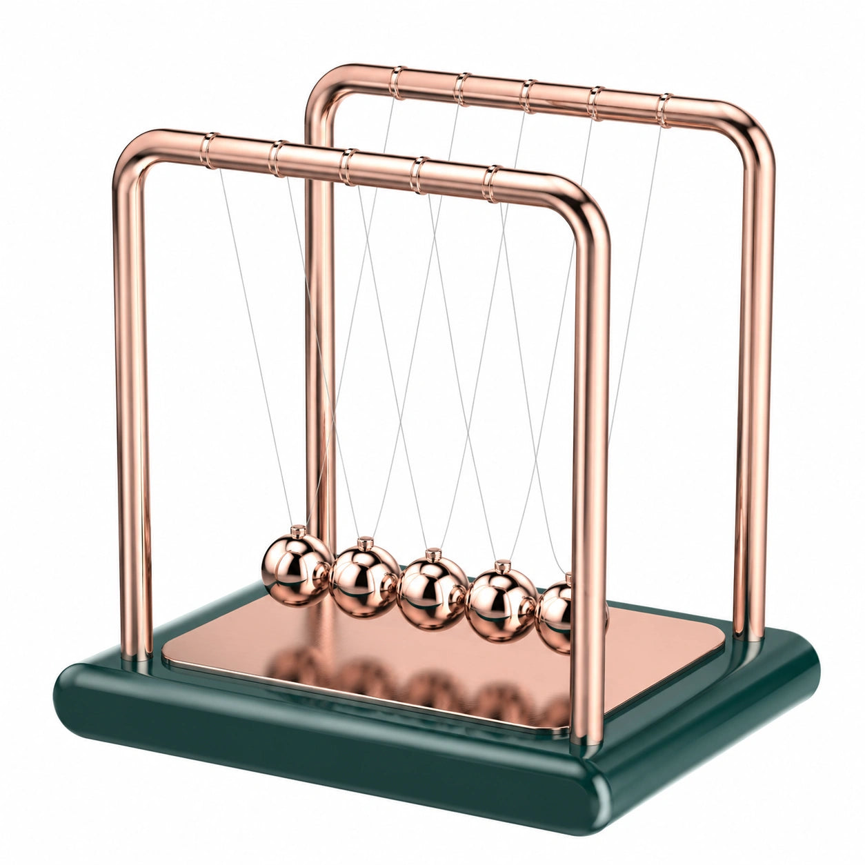 Newton Pendel Roségold mit 5 Kugeln