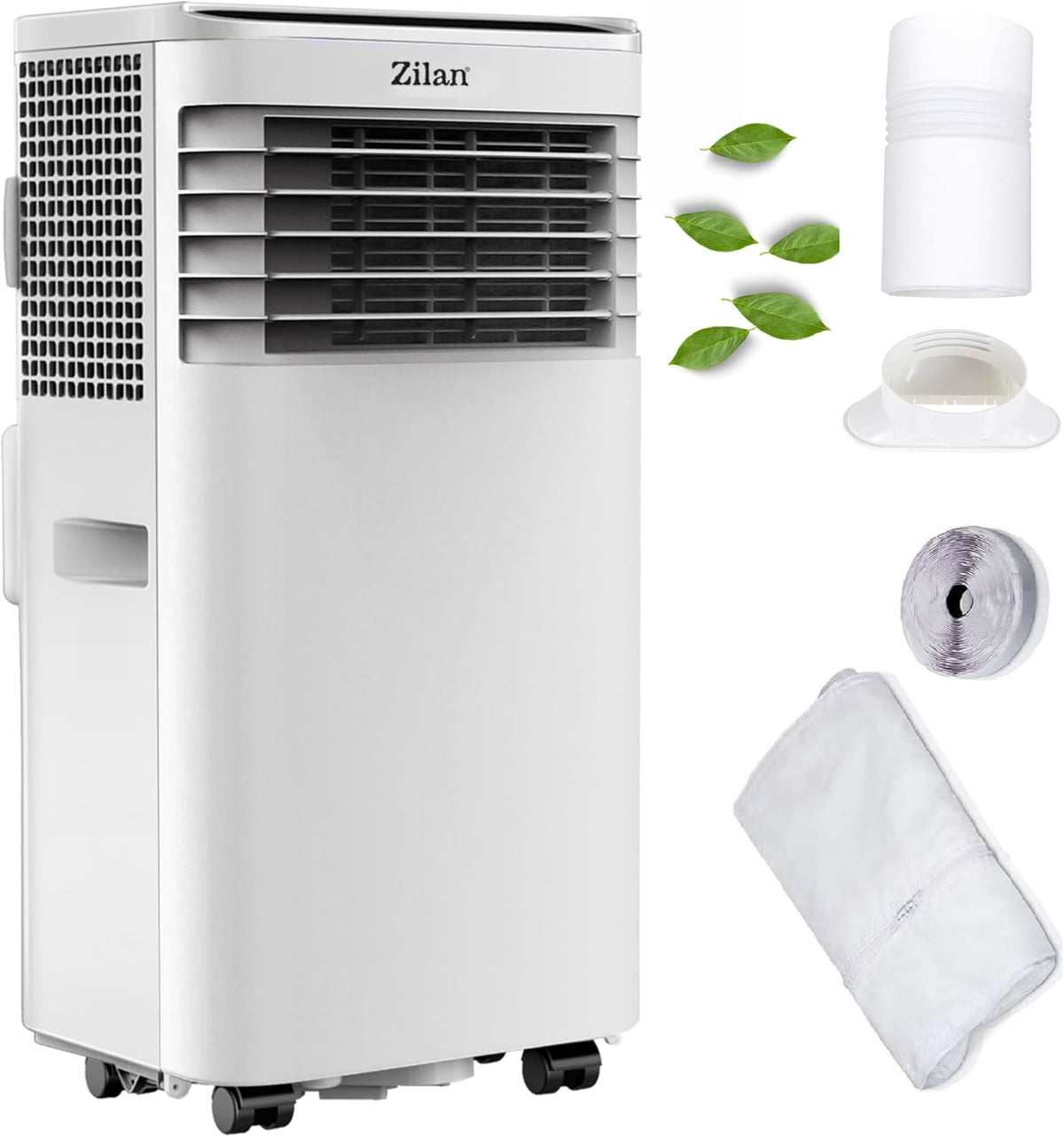Zilan in-1 Klimaanlage, 9000 BTU, 50 m², mit LED, mit Fernbedienung, mit Timer, Weiß