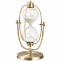 Dekorative Sanduhr 30 Minuten Messingrahmen Glas