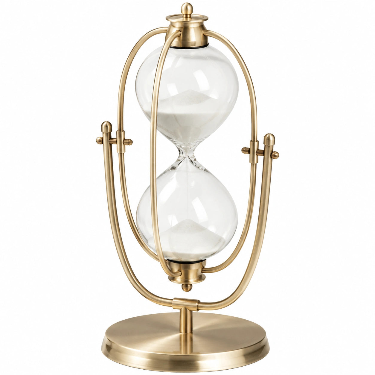 Dekorative Sanduhr 30 Minuten Messingrahmen Glas