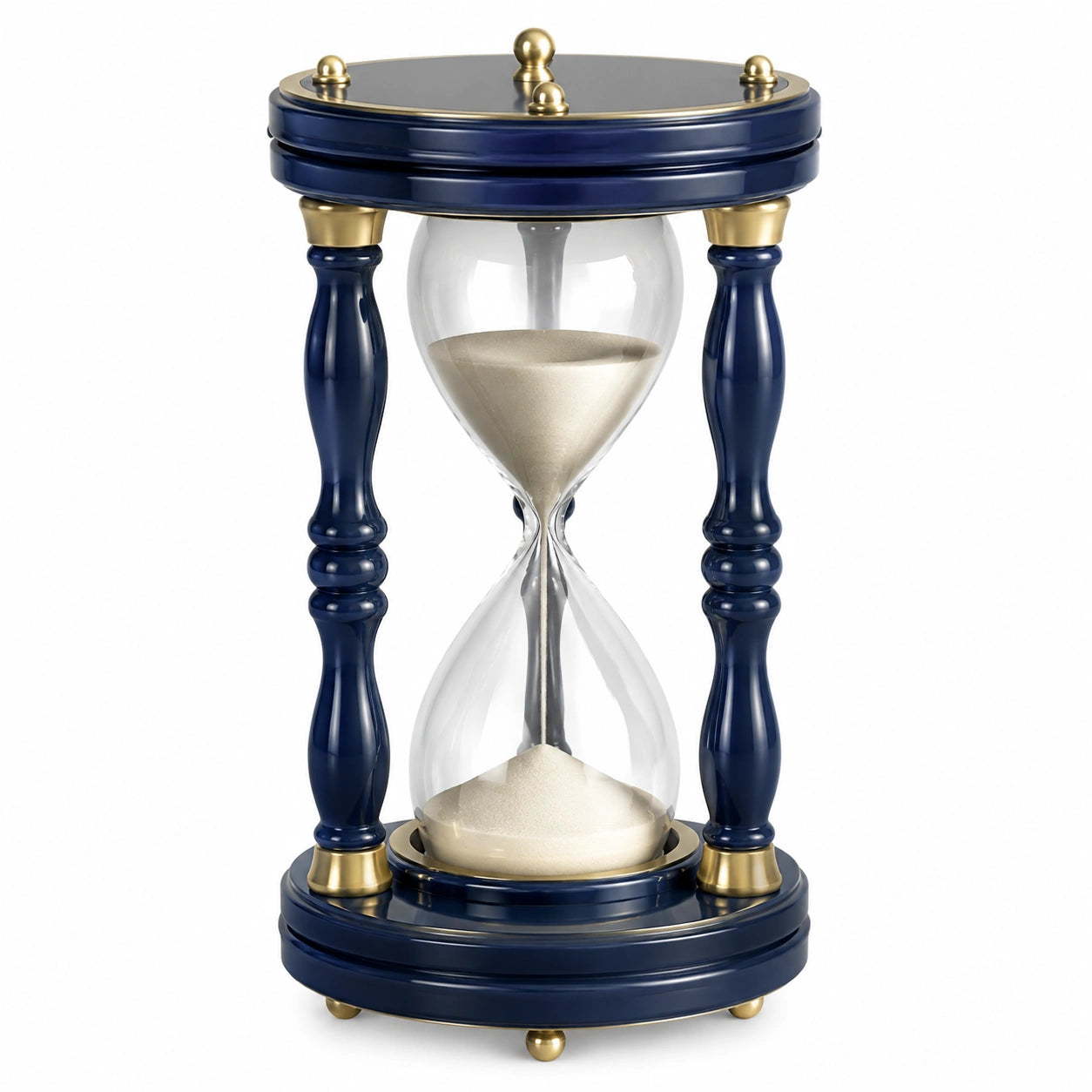 Dekorative Sanduhr Blau Gold 30 Minuten