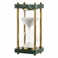 Sanduhr Grün mit Gold und Glas - 60 Minuten