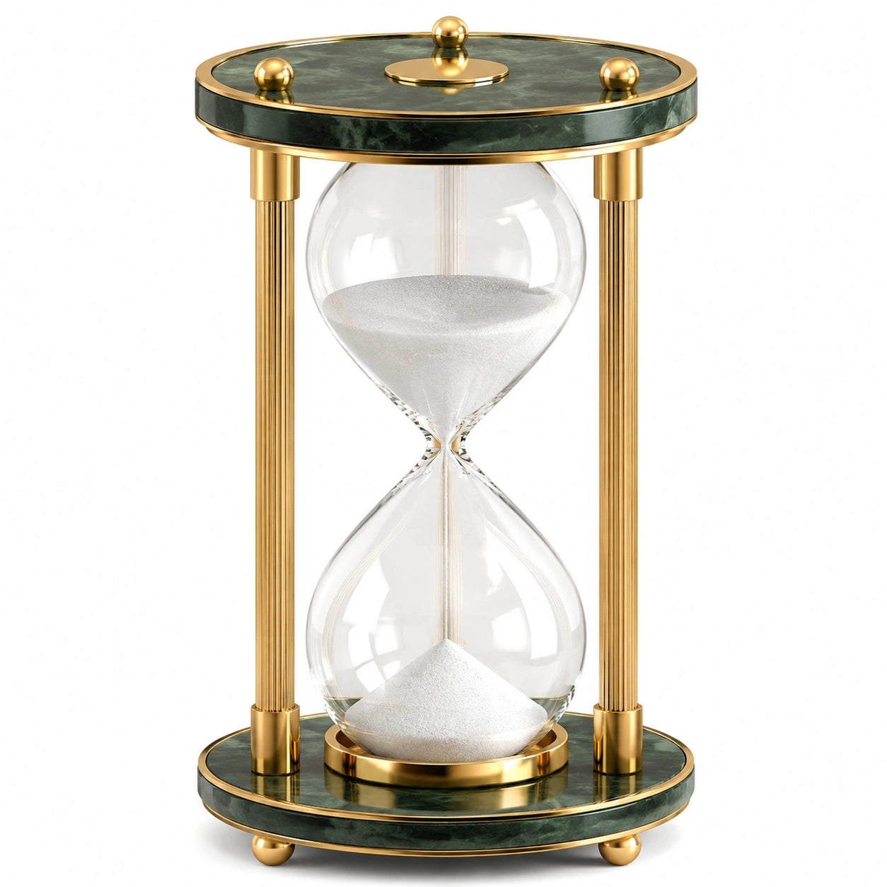 Dekorative Sanduhr 60 Minuten Grün Gold