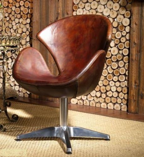 Sessel, aus Leder, Braun, Phoenixarts
