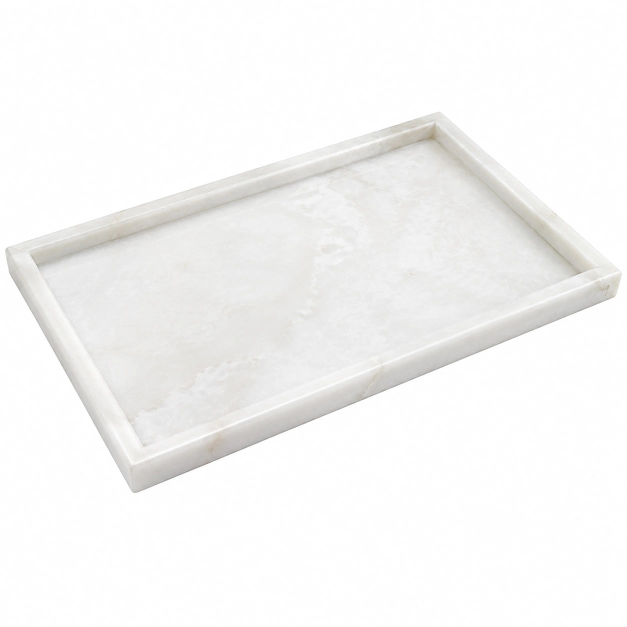 Rechteckiges Tablett Weiß 30x20cm