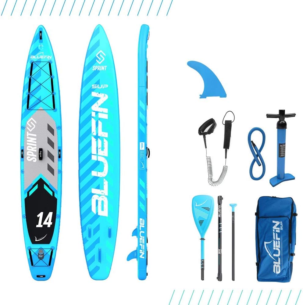 Bluefin SUP Aufblasbare Boards, verstellbar, Blau/Grau/Schwarz
