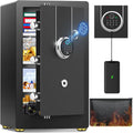 Tiskgg Hotelsafes, 75 L, wasserdicht, aus Stahl, Schwarz/Silber