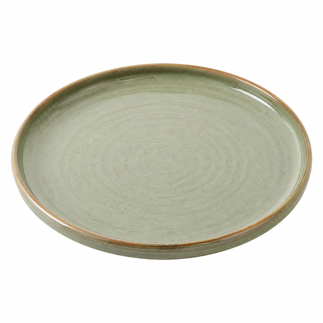 Runder Keramikteller 25 cm Grün