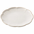 Ovaler Keramikteller 27cm in Beige