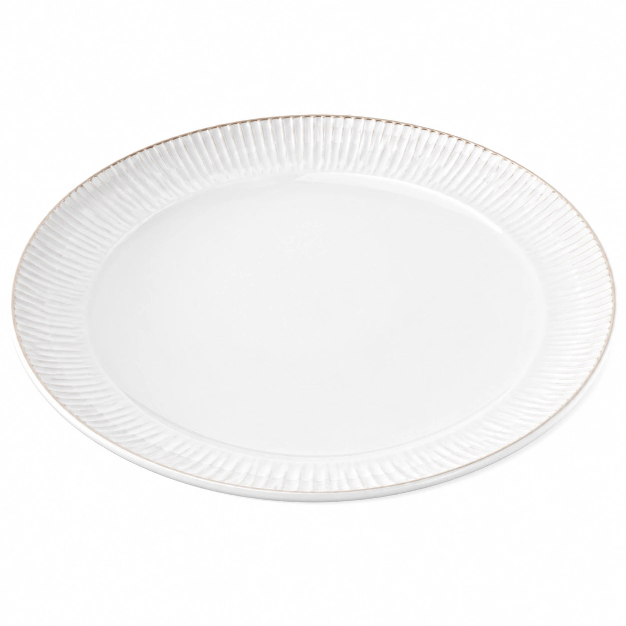 Runder Essteller Cremeweiß 27 cm