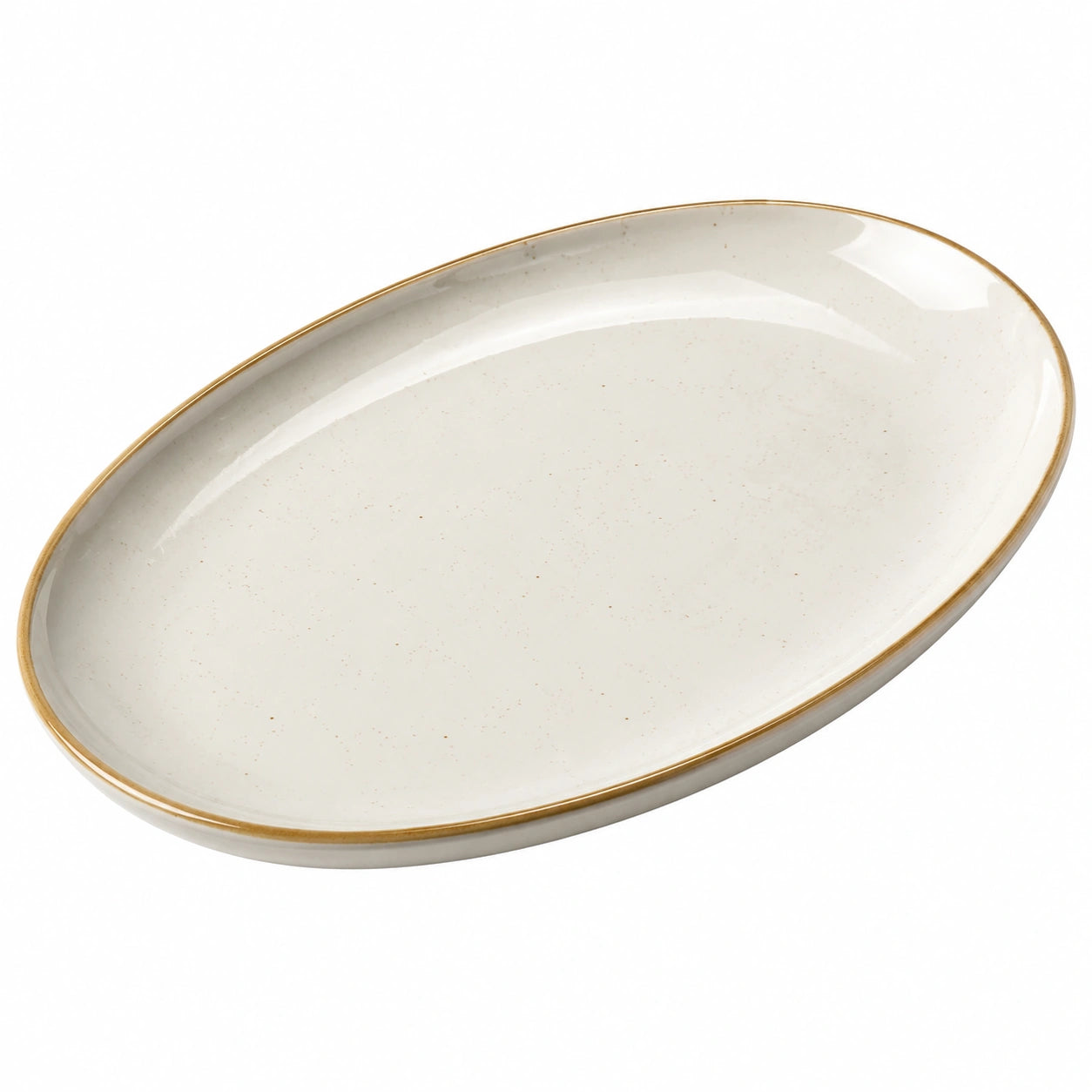 Ovaler Essteller 32 cm Elfenbein