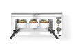 HENDI IPX4-Norm Bräter & Grills, 2000 W, 230 V, 50 °C, aus Edelstahl und Stahl, verstellbar, höhenverstellbar, mit Timer, Silber/Schwarz
