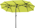 Schneider Sonnenschirm Salerno Sonnenschirme, 320 × 150 cm, 8,2 Kg, UV-Schutz 50+, aus Stahl und Polyester, Apfelgrün