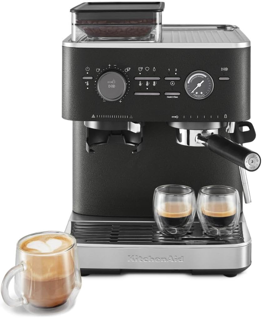 KitchenAid KES6551 Espressomaschinen, Schwarz/Silber