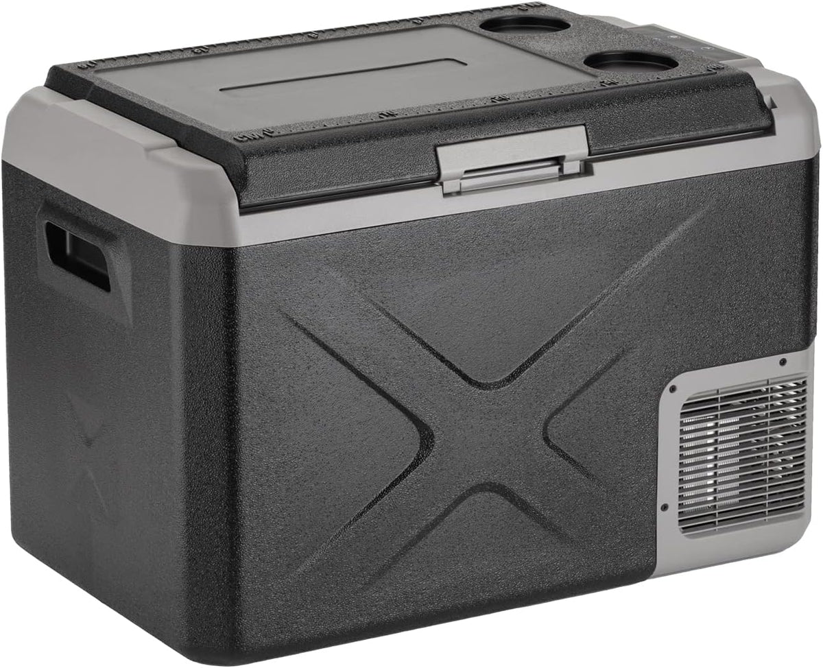 BRUNNER 0826052N Tragbarer Kühl-Gefrier-Kombination, 24 V, 20 °C, verstellbar, Schwarz/Grau
