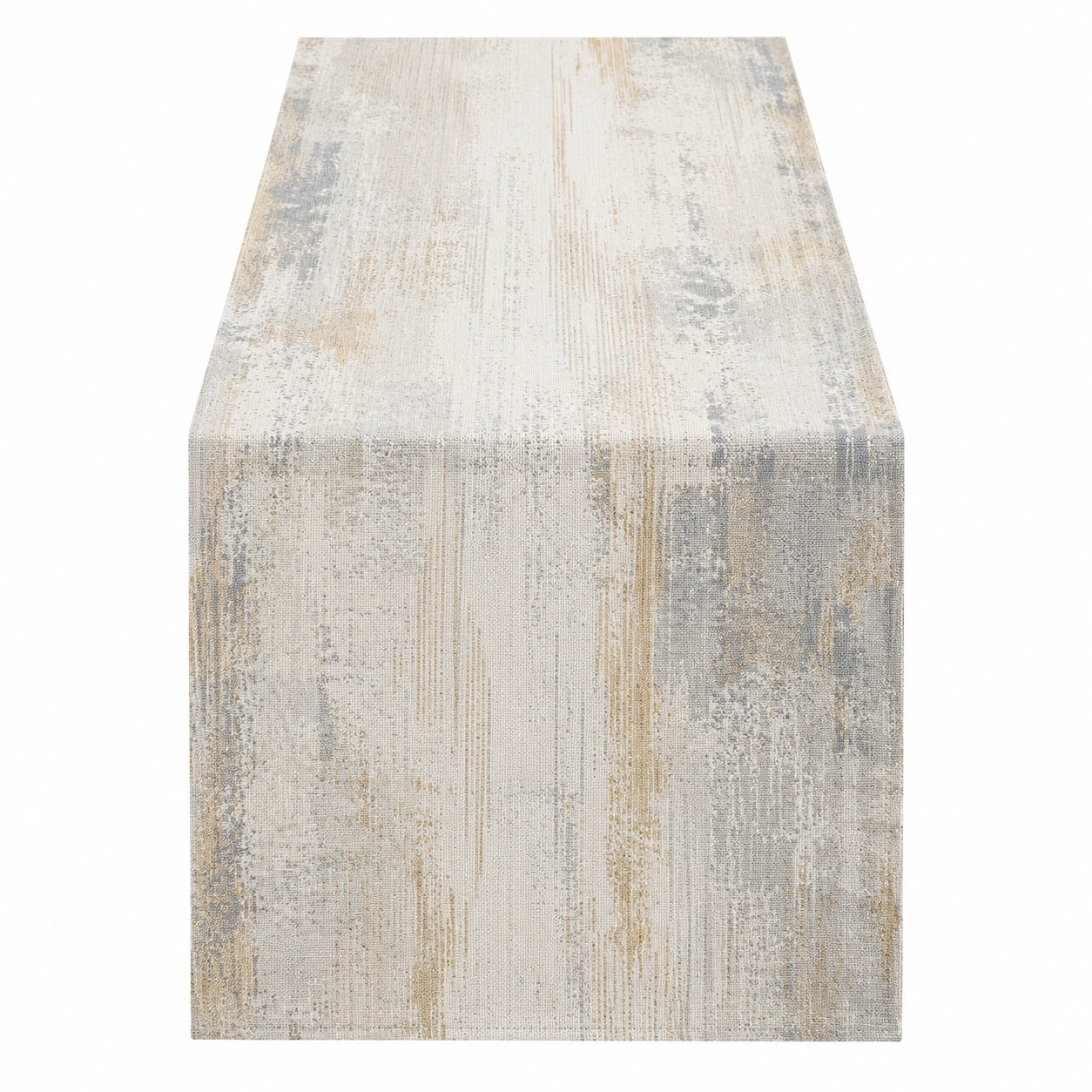 Tischläufer 140x40 Beige/Grau - Abstrakte Streifen