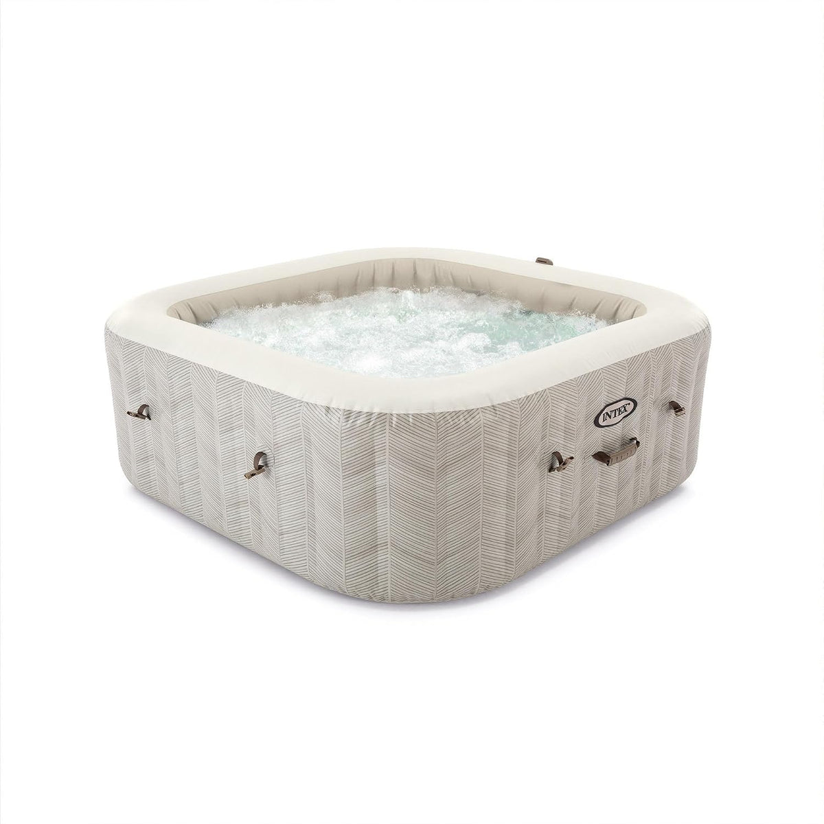 Intex 28472NP Whirlpool, 196 × 196 × 71 cm, verstellbar, Beige/Grau