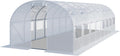 TOOLPORT Foliengewächshaus Gewächshaus, 3 × 8 m, 180 g/m², Weiß
