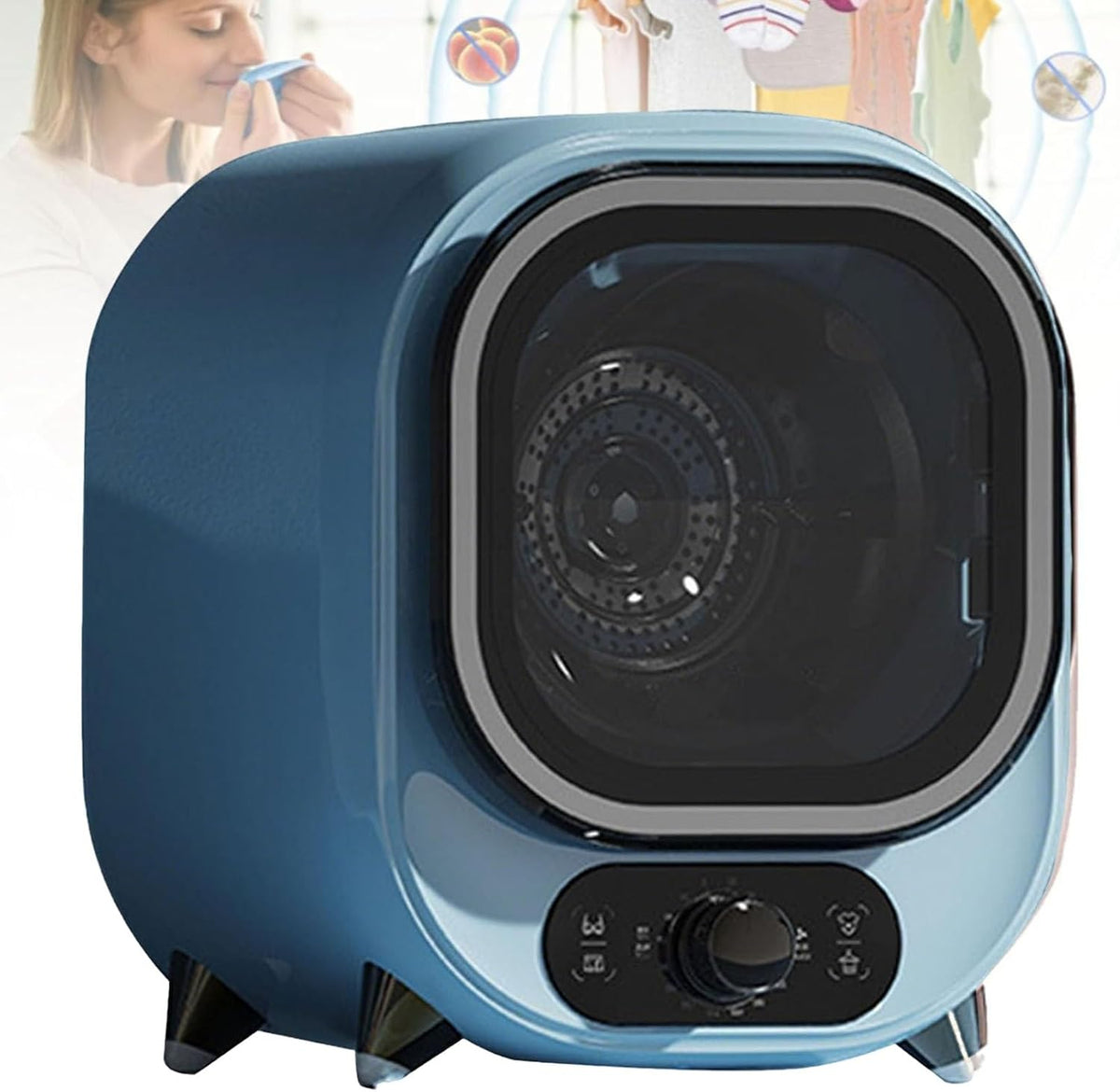 BoTongSiHai Wäschetrockner, 5 Kg, Blau