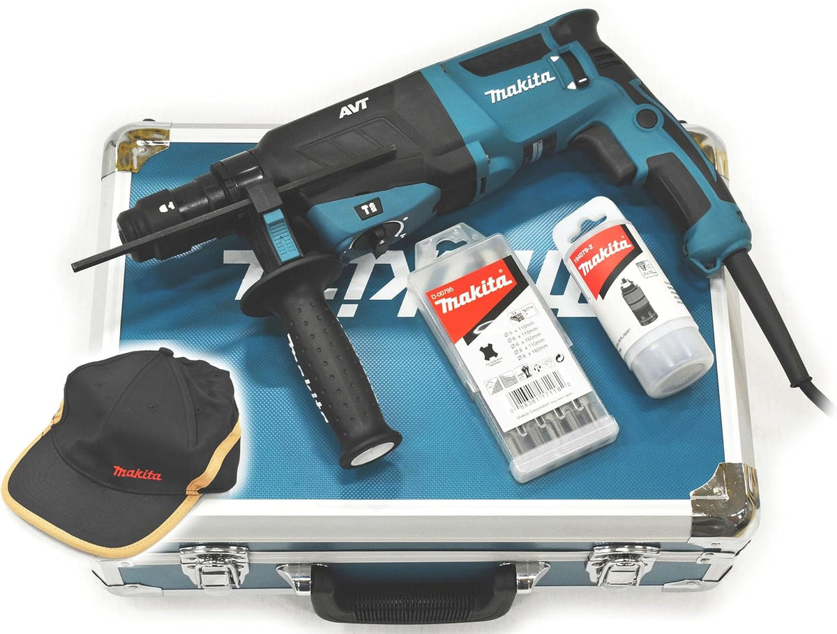 Makita HR2631FT13 Bohrhämmer, mit LED, Schwarz/Blau