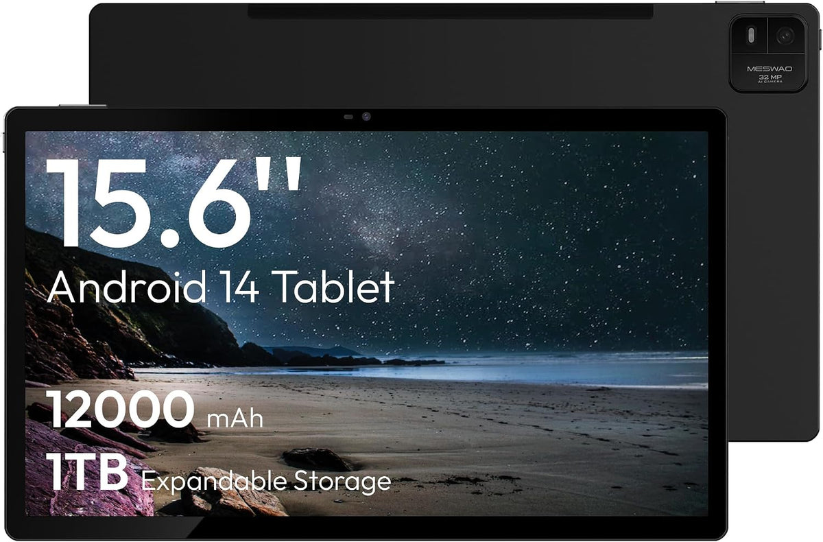MESWAO G99 Tablet, 30 W, 8 GB, 1 TB, mit WLAN, Schwarz