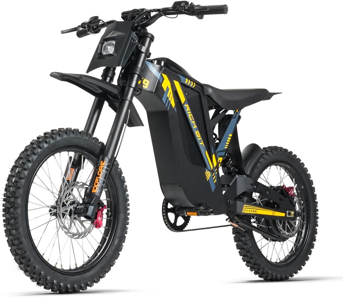 E-Bike V9 ULTRA, 48 V, 20 Ah, 17 Zoll, bürstenlos, Schwarz/Gelb, cysum