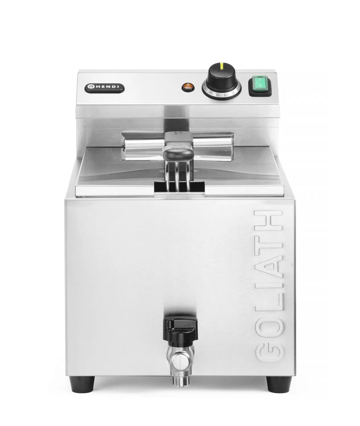 Fritteusen Fritteuse XL, 10 L, 10,2 kW, 400 V, aus Edelstahl und Stahl, Silber, HENDI