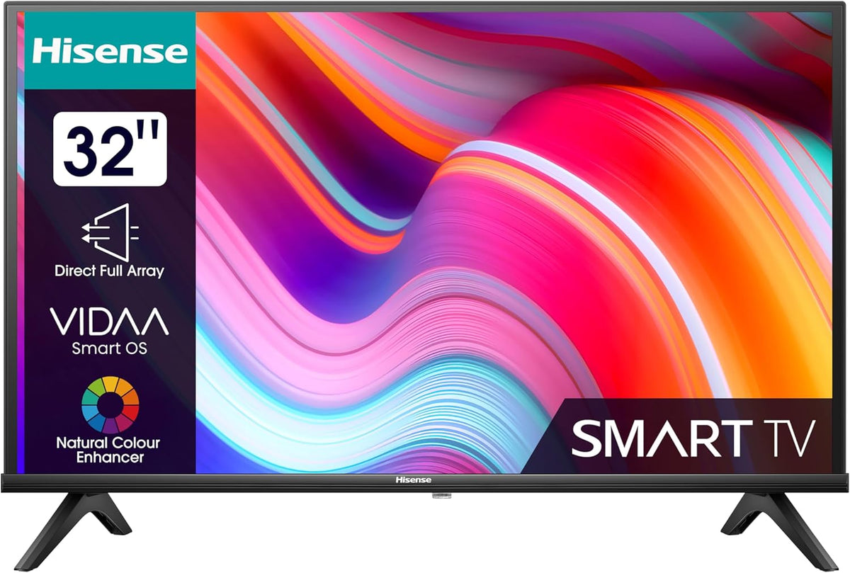 Hisense Smart-TV, 32 Zoll, 80 cm, mit WLAN, verstellbar, Schwarz