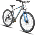 HH HILAND Mountainbikes, 27,5 Zoll, verstellbar, aus Aluminium, Grau/Blau
