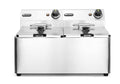 HENDI Fritteuse Tiegelfritteusen, 7000 W, 230 V, 190 °C, aus Edelstahl und Stahl, verstellbar, Silber