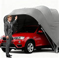 Carport, 6 × 2.5 × 2.5 m, wasserdicht, klappbar, aus Edelstahl und Stahl, Grau, Laohucai