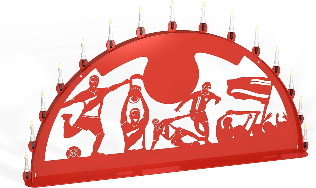 Innen, 150 × 78 cm, aus Metall, Rot, Colours-Manufaktur