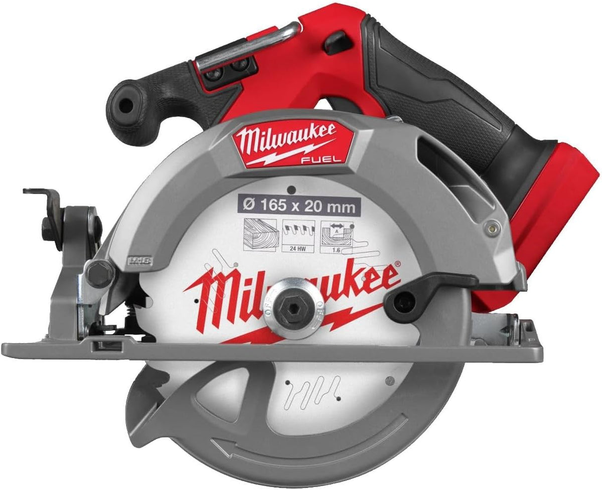 Milwaukee M18FCS552-0 Kreissägen, 18 V, 165 mm, kabellos, Rot/Grau/Schwarz, aus Stoff
