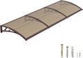 DAWNINGHOMM Pavillion, 100 × 300 cm, UPF 50+, für die Terrasse, Braun/Transparent
