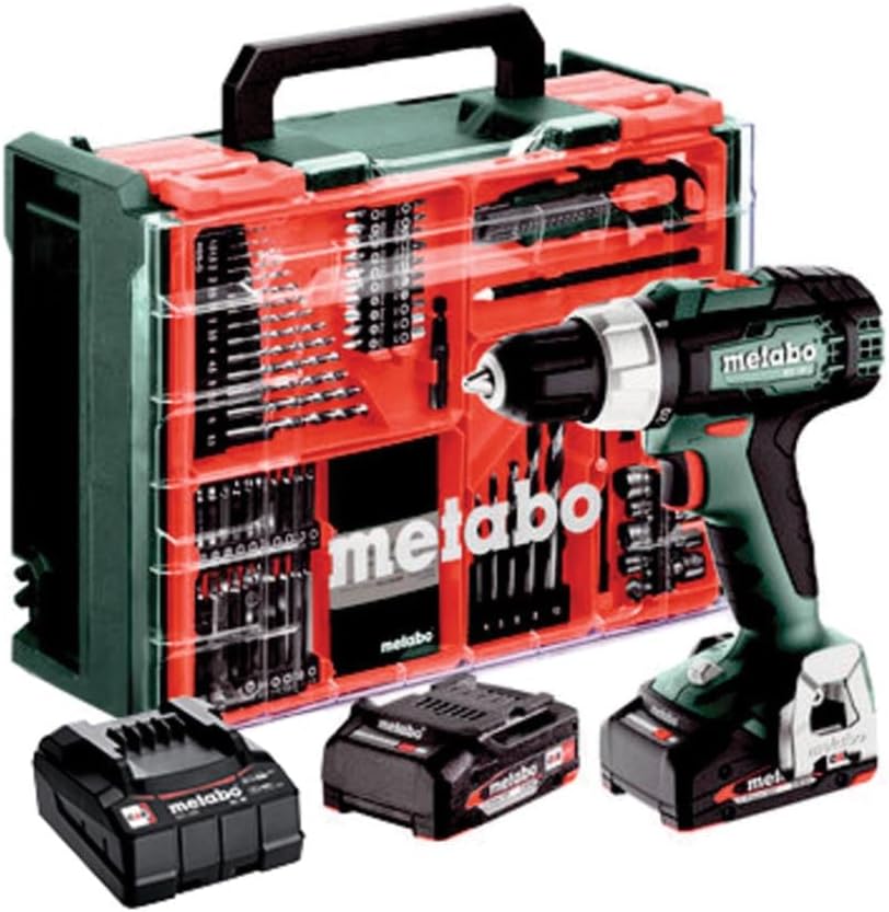 metabo Akku-Bohrschrauber, 18 L, 18 V, 2.0 Ah, mit LED, Grün/Schwarz/Rot