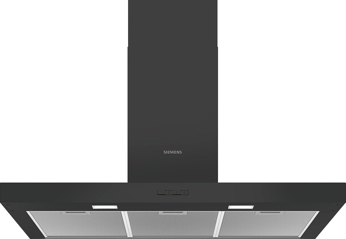 Siemens LC96BBC60 Dunstabzugshaube, 90 cm, mit LED, Schwarz