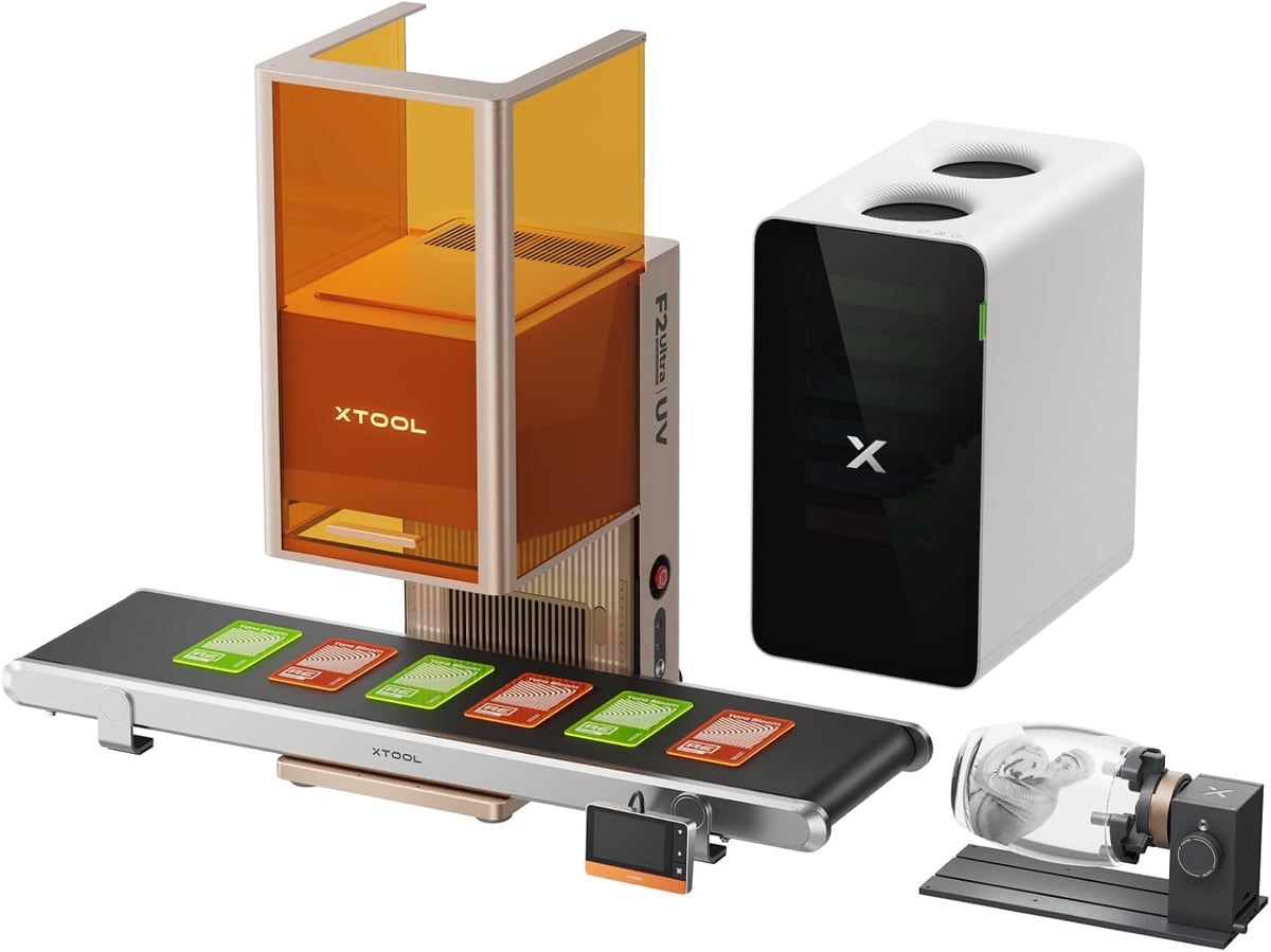 xTool F2 ULTRA Gravurwerkzeug, Orange/Schwarz/Silber/Weiß
