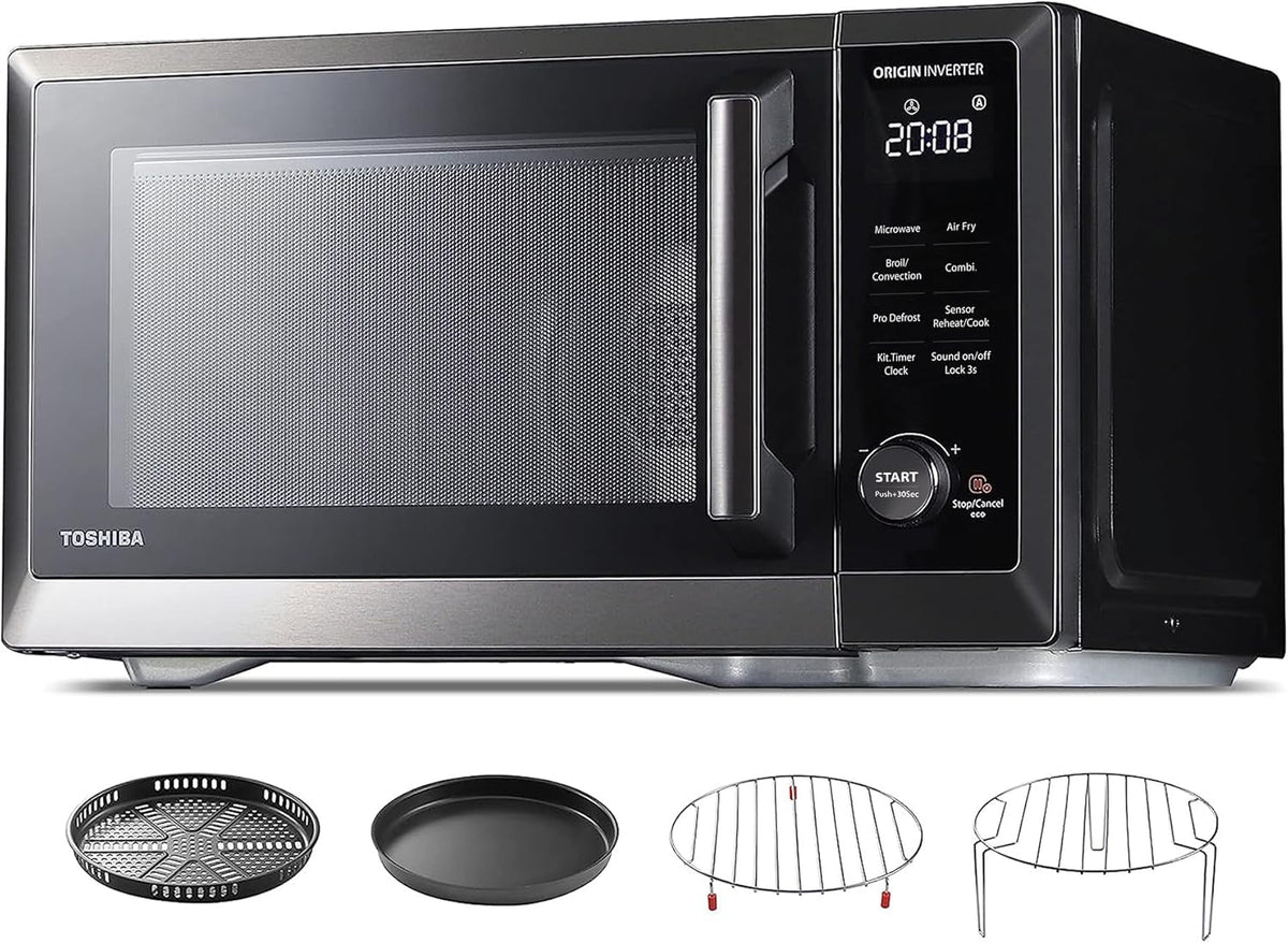 TOSHIBA cu.ft/30QT Backofen, 1000 W, Schwarz/Silber