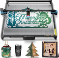 Gravurwerkzeug TTS-20 MAX, 600 × 600 mm, 20 W, aus Kunststoff und Leder, Schwarz/Silber/Grün, Twotrees