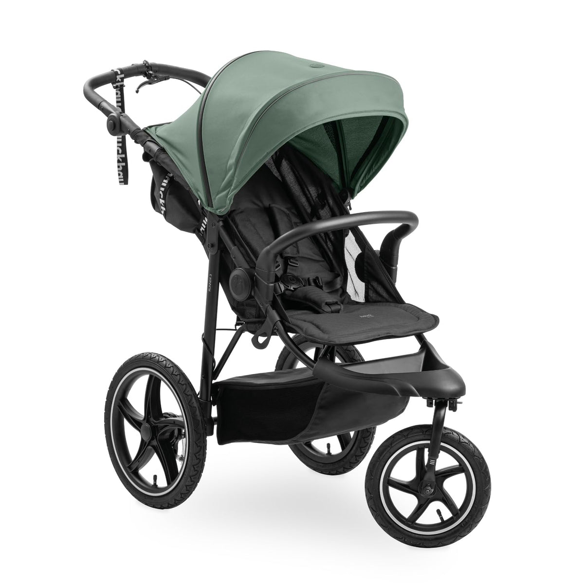 hauck Runner 3 Kinderwagen-Set, bis 22 kg, mit Liegeposition, klappbar, höhenverstellbar, Grün/Schwarz