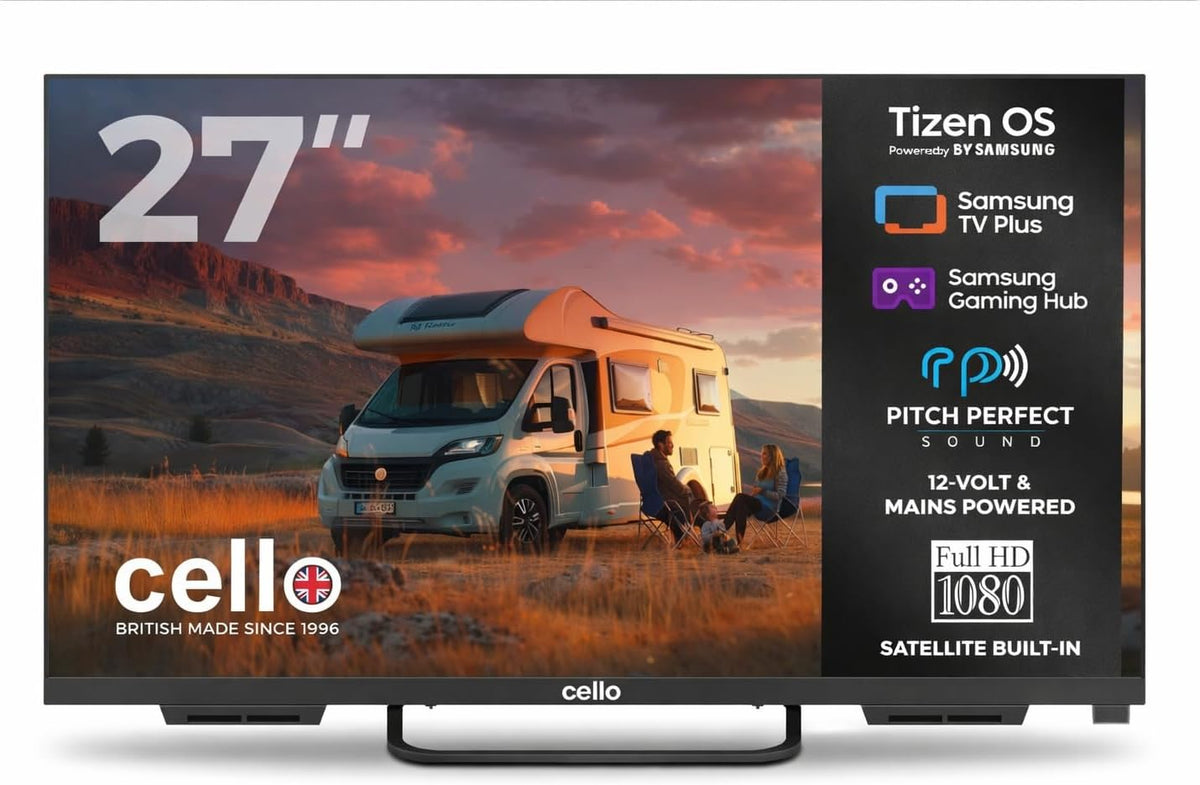 Cello CTRAV-27TZ Smart-TV, 12 V, Schwarz