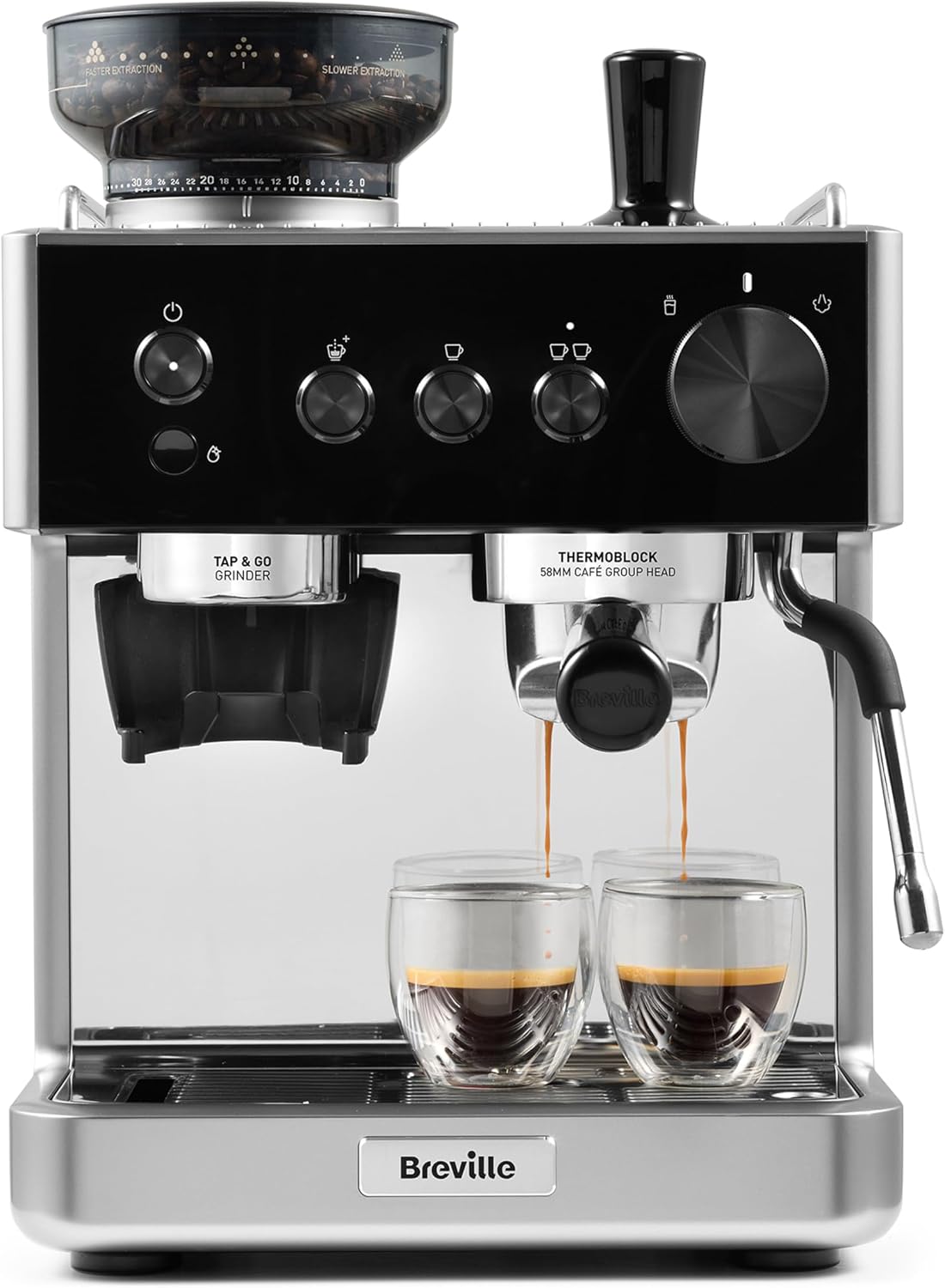 Breville VCF186X Kaffeemaschine, Schwarz/Silber