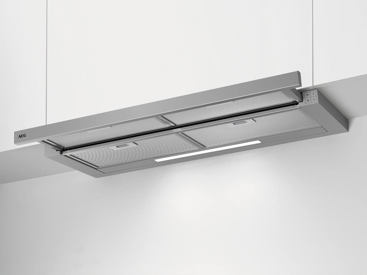 AEG DPB3940M Dunstabzugshaube, 90 cm, Grau