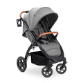 hauck Uptown Kinderwagen-Set, bis 22 kg, UV-Schutz 50+, klappbar, höhenverstellbar, Grau/Braun/Schwarz