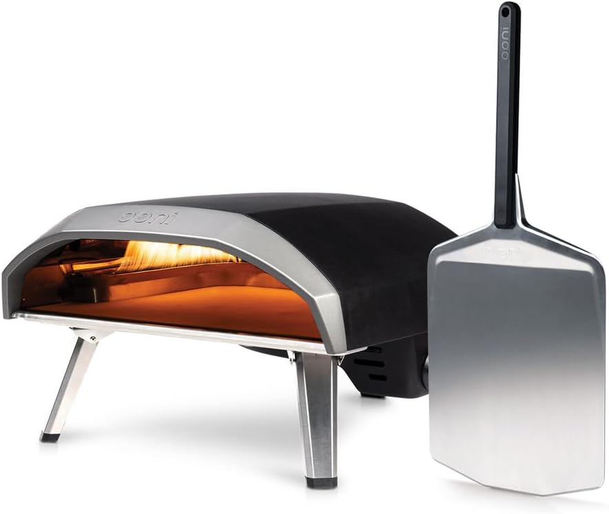 Ooni Koda 16 Pizzaofen, 35 cm, aus Aluminium, Schwarz/Silber