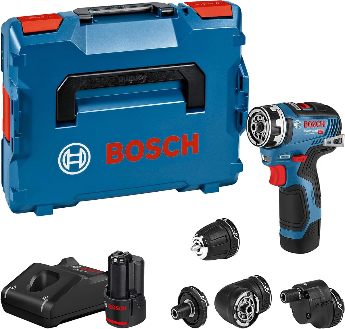 Bosch Professional 12V System Akku-Bohrschrauber, 3.0 Ah, Blau/Schwarz/Rot